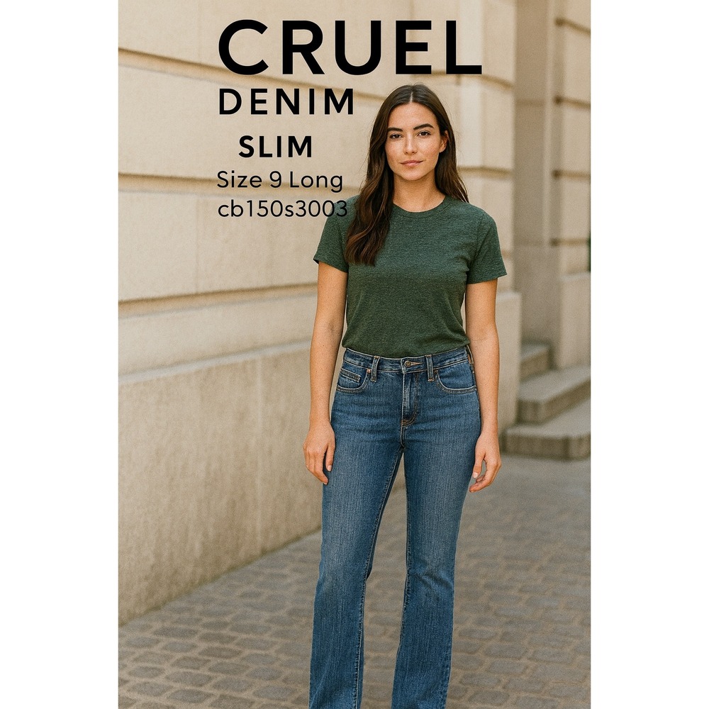 CRUEL GIRL Denim Slim Fit Jeans Size 9 Long Blue Cotton Blend